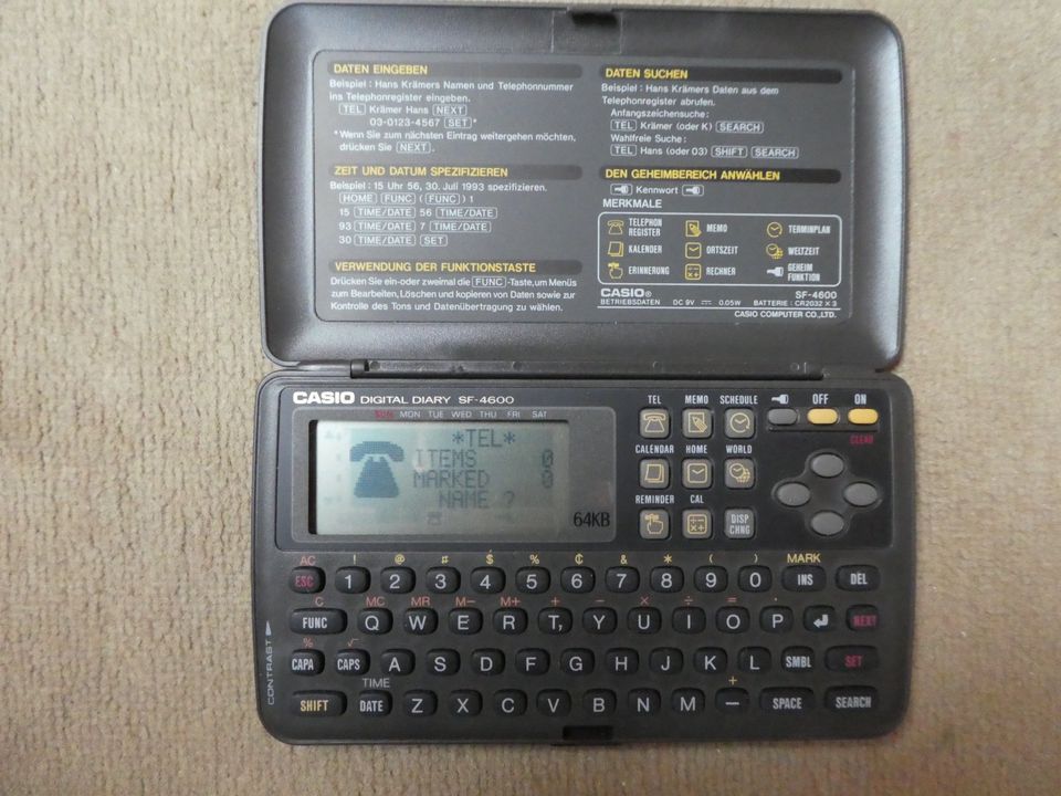 Casio 64KB Digital Diary SF-4600, Vintage in Nordrhein-Westfalen -  Remscheid | eBay Kleinanzeigen ist jetzt Kleinanzeigen