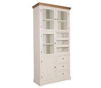 Vitrinenschrank Borris mit Weinfach Holz Vintage Look creme weiß Schleswig-Holstein - Heiligenstedten Vorschau