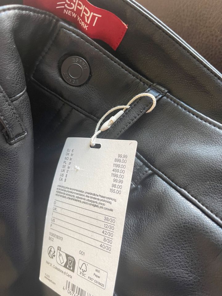 Esprit Lederhose veganes Leder Kunstleder Gr.38 NP 99 € in Ilmenau