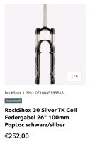 Rockshox 30 Silver TK Coil Federgabel 26 Niedersachsen - Ritterhude Vorschau