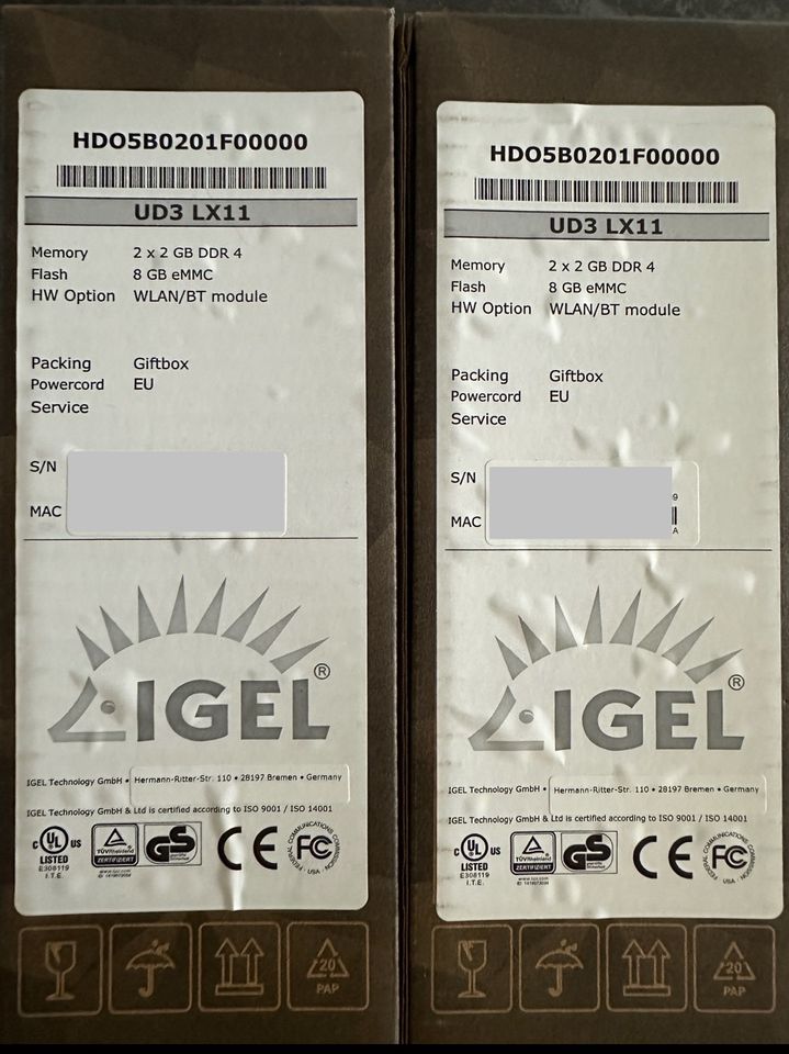 2x IGEL UD 3 LX11 Thin Client Neu und OVP - Preis gilt für beide in Bönen