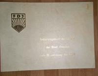 Stadt Dresden FDJ 15. Jahrestag DDR  Geburtstagsbuch Dresden - Bühlau/Weißer Hirsch Vorschau