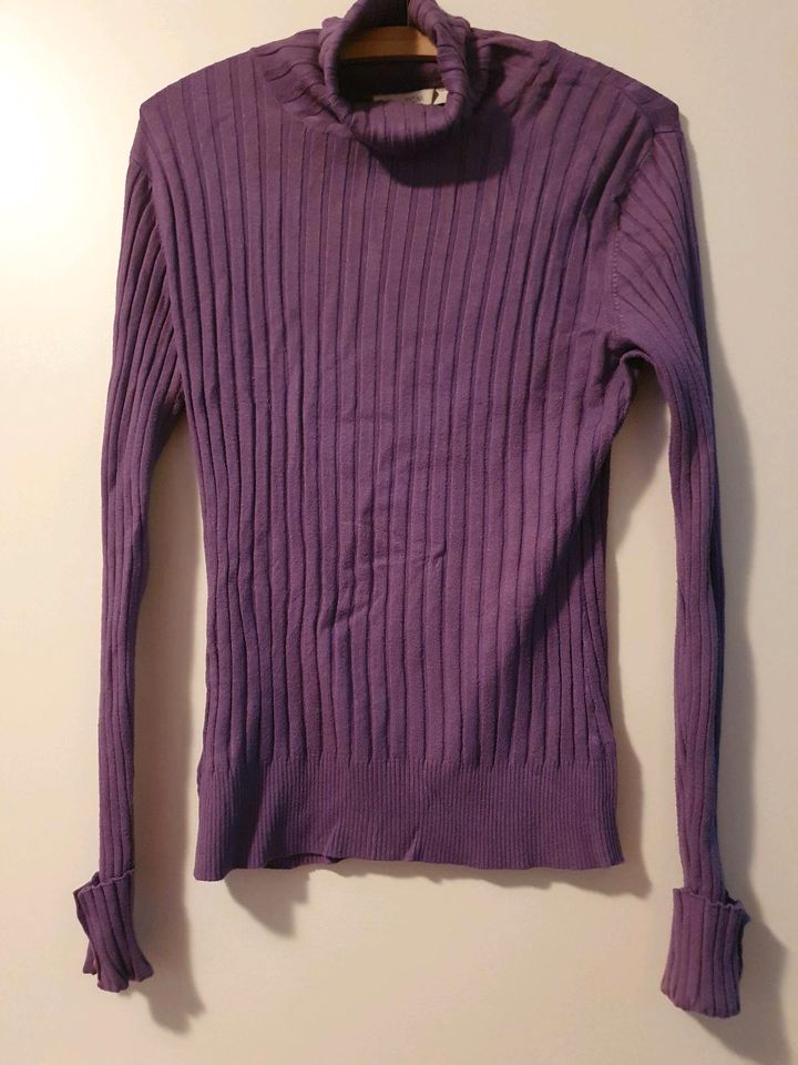 Rollkragen-Pullover, lila, TCM, M 40/42 in Massing