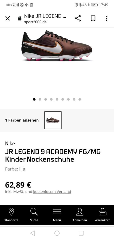 Fussballschuhe Nike Tiempo Größe 36 wie NEU Nockenschuhe in Hessen - Fulda  | Gebrauchte Kinderschuhe Größe 36 kaufen | eBay Kleinanzeigen ist jetzt  Kleinanzeigen