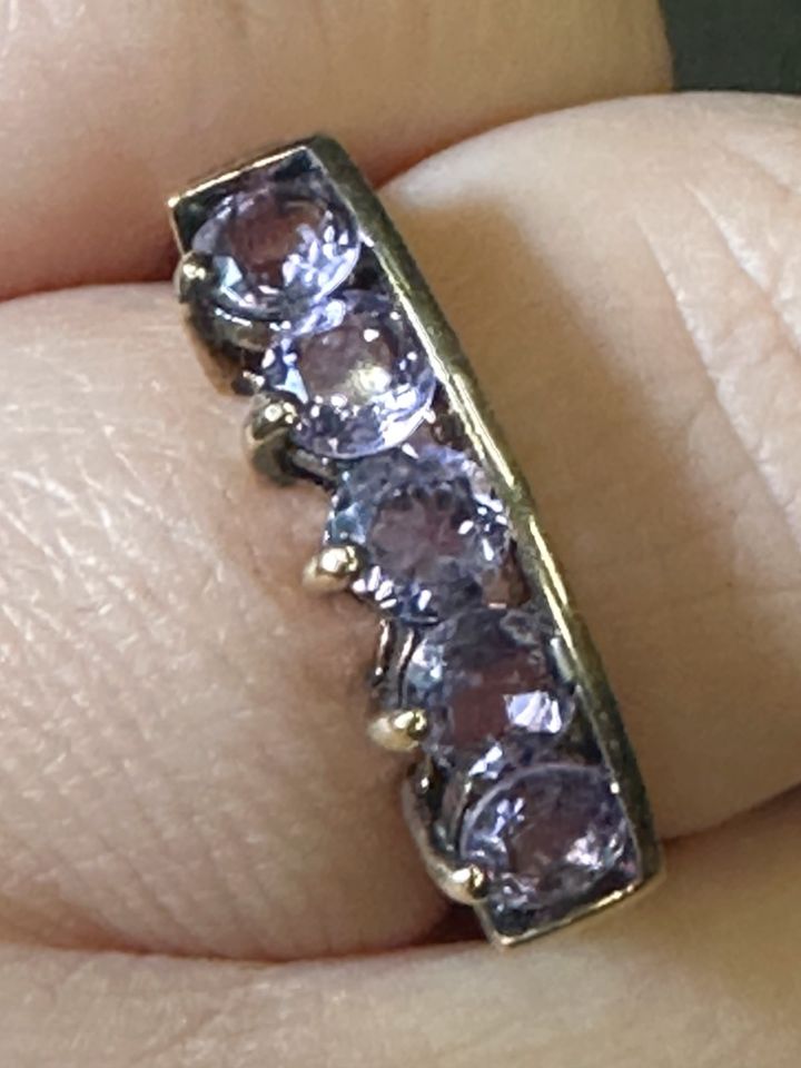 Vintage Ring mit Amethyst Silber 925 vergoldet in Berlin