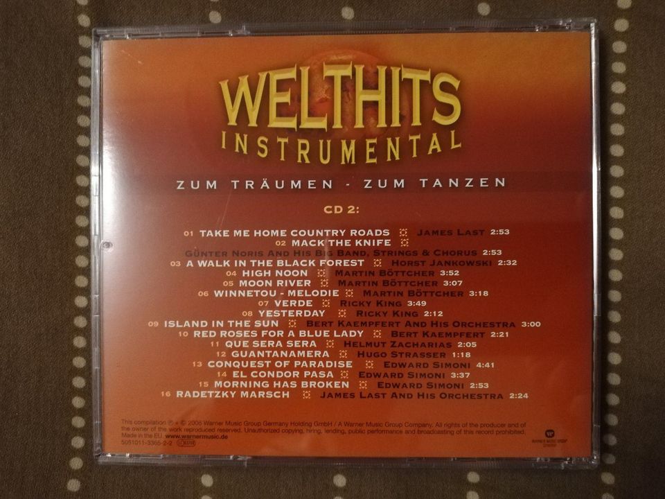 3 CDs, Welthits Instrumental, TOP-Zustand in Meckenheim