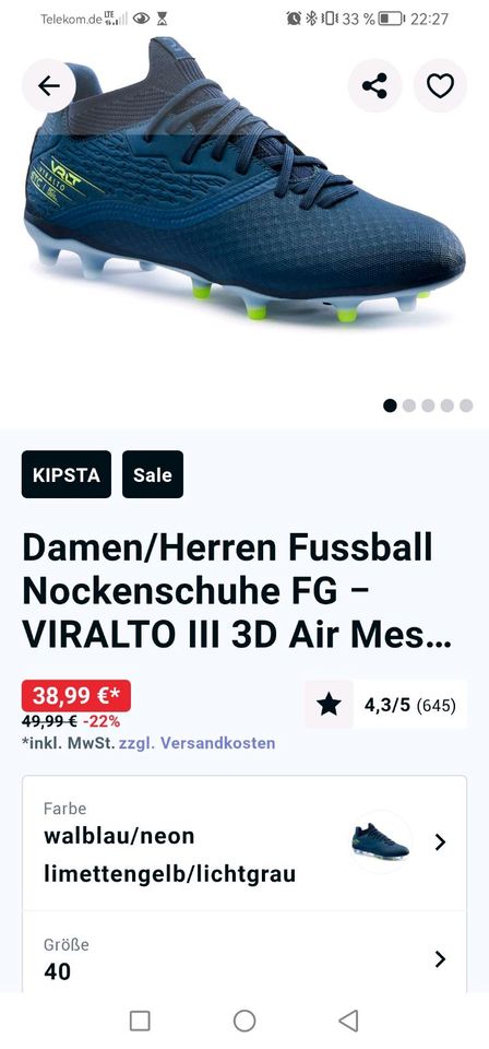 Fusballschuhe Nockenschuhe in Heideland