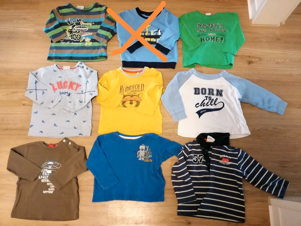 Gr. 74 80 Mütze Hose Tshirt Langarmshirt baby Kleidung in Hamburg