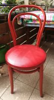 Retro Stuhl, Holz, rot lackiert, 70er, guter Zustand, stabil. Bayern - Bamberg Vorschau
