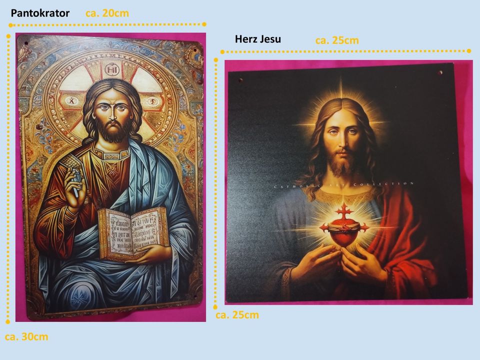 Verkaufe schöne Bilder: Jesus Pantokrator (Ikone) u. Herz Jesu! in Ergoldsbach