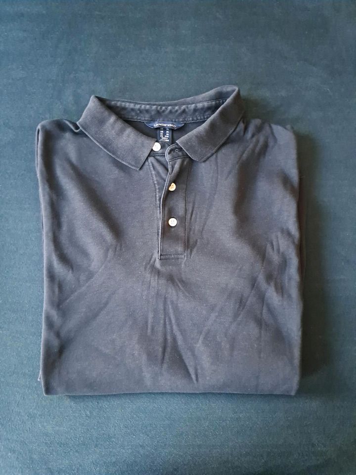 Lands End Poloshirt XXL Pima Baumwolle blau in Taunusstein