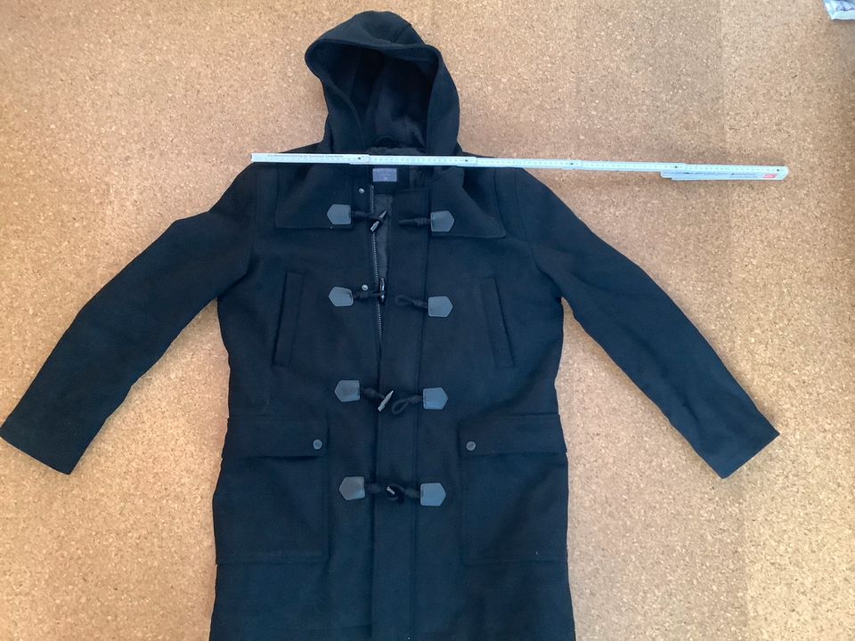 Mantel mit Kapuze Herren (Duffel Coat Style) Größe 54 schwarz in Eibau-Walddorf