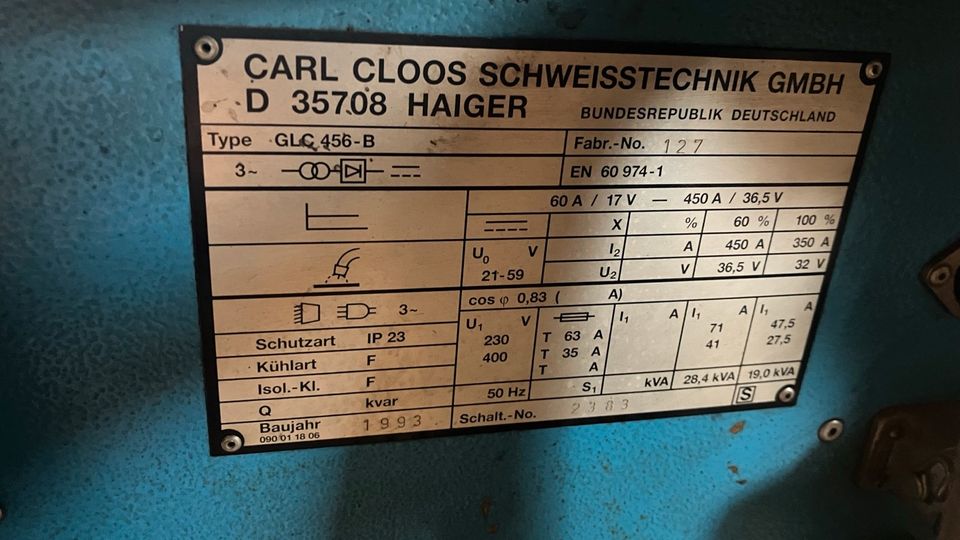 Schweißgerät Cloos GLC 456-B in Neumagen-Dhron