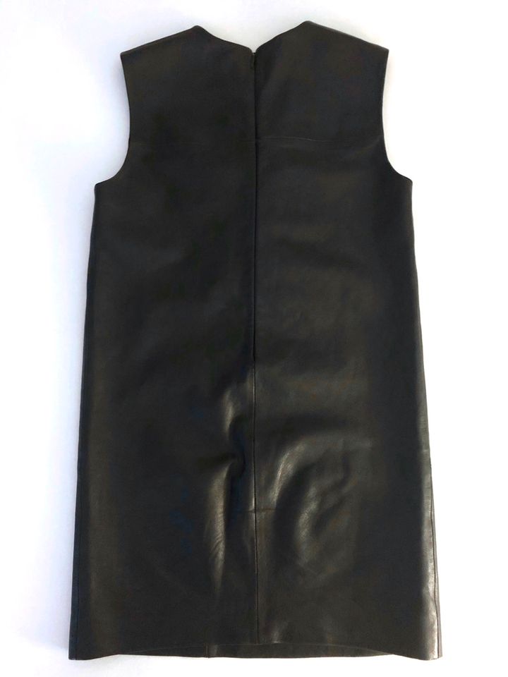 Saint Laurent Etui Kleid Lederkleid Schwarz 34 XS Leather Dress in Hamburg