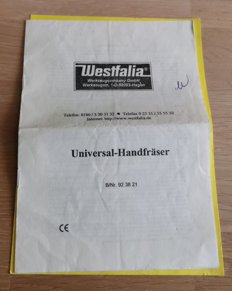 Westfalia Universal Handfräser/Minibohrer  mit Zubehör in Bad Rappenau