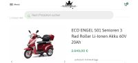 ECO ENGEL 501 Senioren 3 Rad Roller Li-Ionen Akku Hessen - Breuberg Vorschau