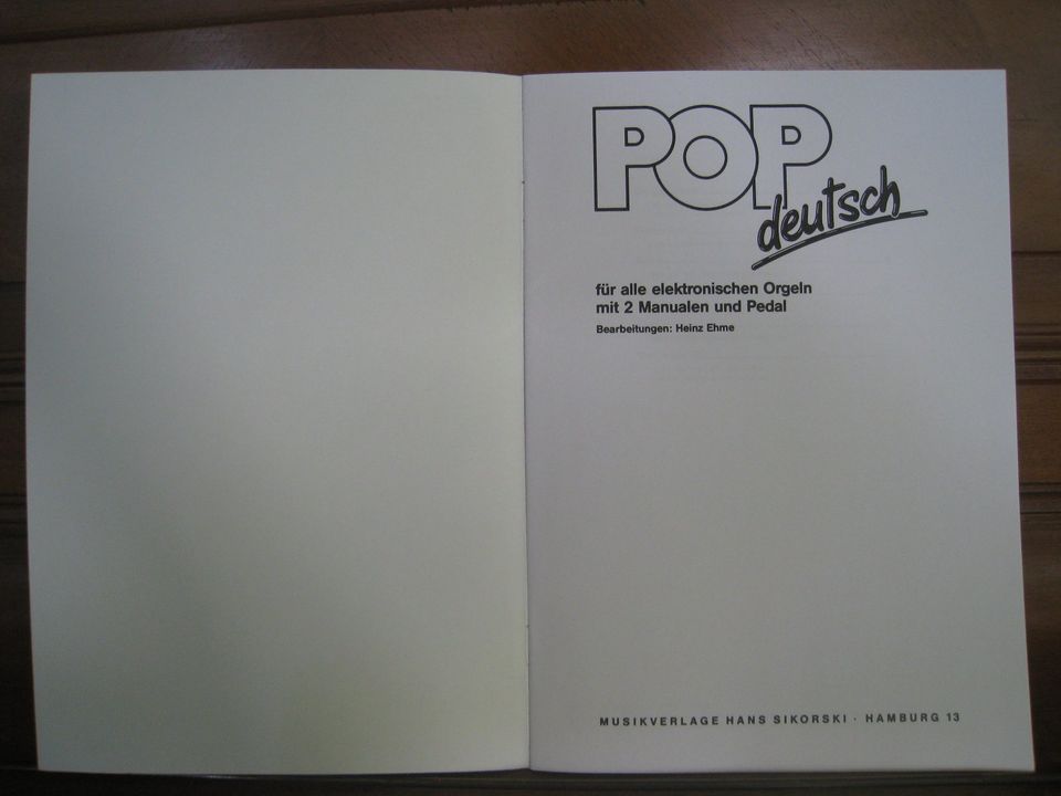 POP deutsch Nr. 15 E-Orgel - Songbook/Notenheft - Sikorski in Hartheim