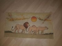 Löwenbild auf Stoff aus Tansania Berlin - Neukölln Vorschau