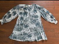 Tunika Kleid weiß mit blauen Palmen Gr. S Kr. München - Gräfelfing Vorschau