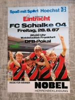 SGE Eintracht Frankfurt Schalke 04 Spielplakat 1987 DFB Pokal Baden-Württemberg - Leimen Vorschau