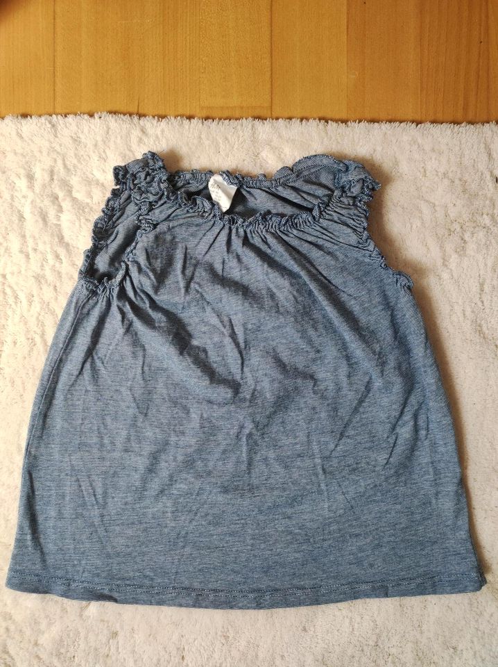 süßes Top Gr 92 H&M Trägertop Oberteil Shirt blau gestreift in Landsberg (Lech)