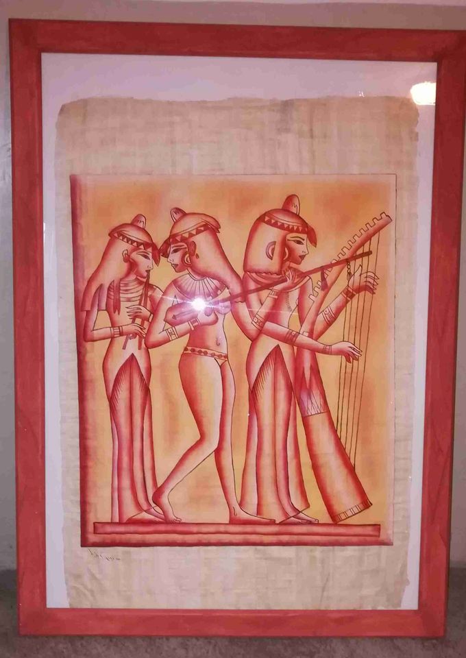 Papyrus-Bild gerahmt in Wiesbaden
