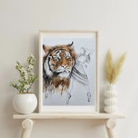 Original Aquarell-Bild, Tiger, Geschenkideen, Gemälde München - Altstadt-Lehel Vorschau