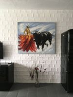 Ölgemälde Stierkampf handgemalt 100 x 120 cm Nordrhein-Westfalen - Schwerte Vorschau