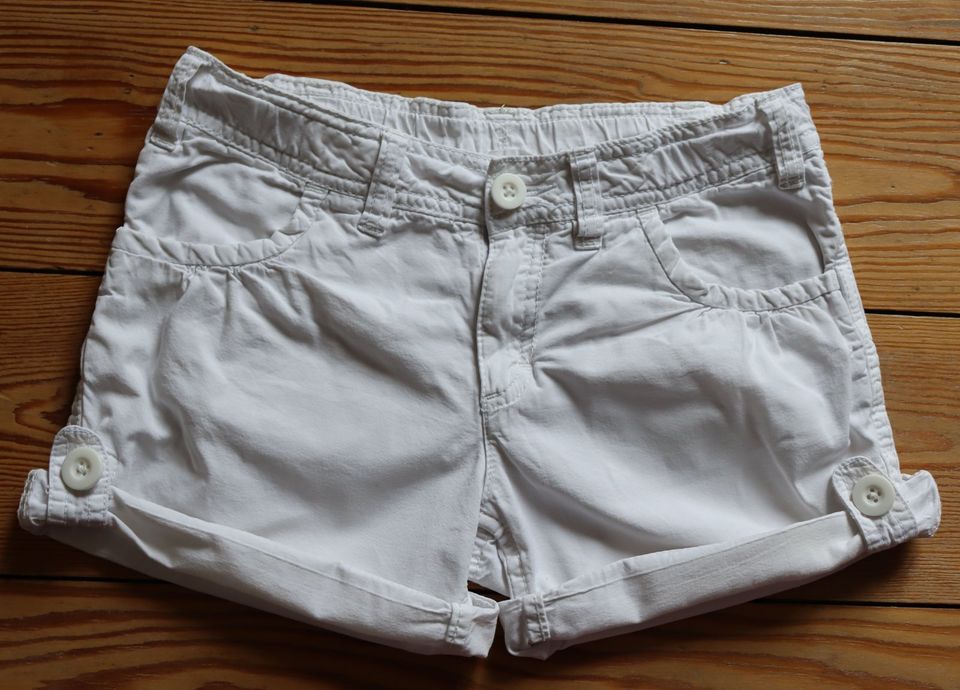 Gr. 146 kurze Hose Shorts weiß H&M in Hohenwestedt