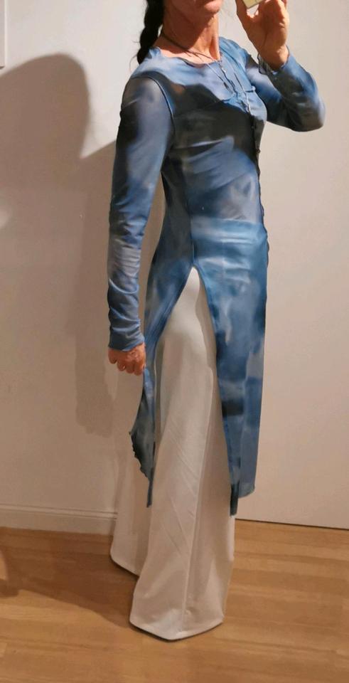 Tunika Kleid Mesh gr. Sarong cover blau Strandkleid in Hamburg