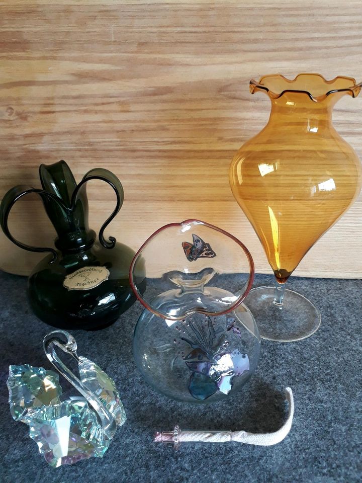 Glas - Vasen, Öllampe, Schwan in Dresden