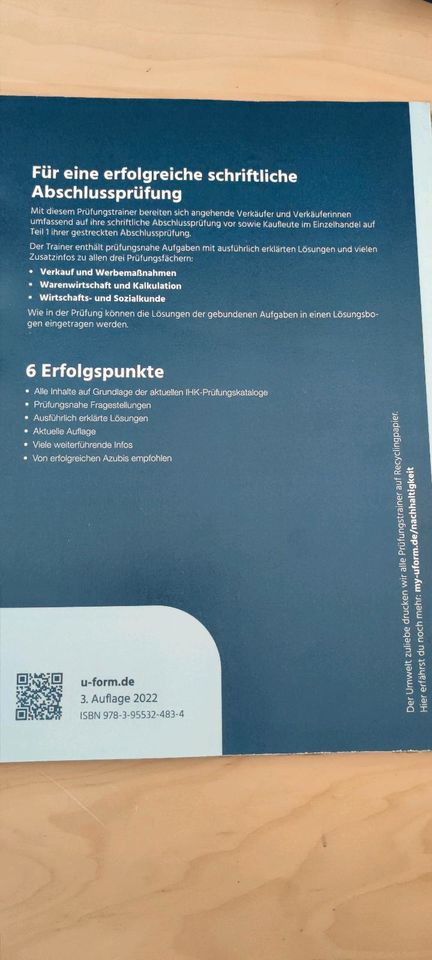Abschluss Prüfung für Kaufmann/Kauffrau im Einzelhandel Teil 1 in Saarbrücken