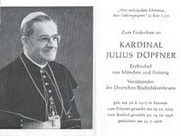 Sterbezettel Kardinal Döpfner Nordrhein-Westfalen - Kleve Vorschau