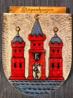 Wappen "Kopenhagen", handgeschnitzt und handbemalt Nordrhein-Westfalen - Jülich Vorschau