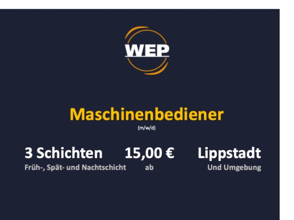 Maschinenbediener m/w/d ab 15,00 € in Lippstadt