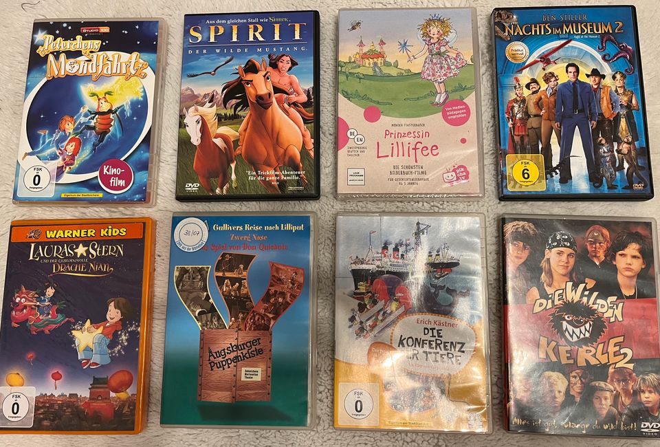 8 DVDs für Kinder - 2 davon neu in Mörfelden-Walldorf