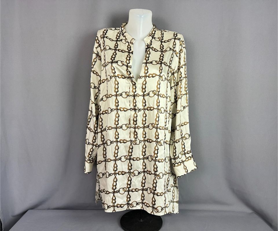 Zara Bluse Tunika Gr. L Oversized Kettenmuster Print in Ganderkesee