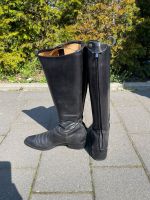 Leder Stiefel, Damen, schwarz, Größe 39, Reißverschluß hinten Niedersachsen - Kutenholz Vorschau