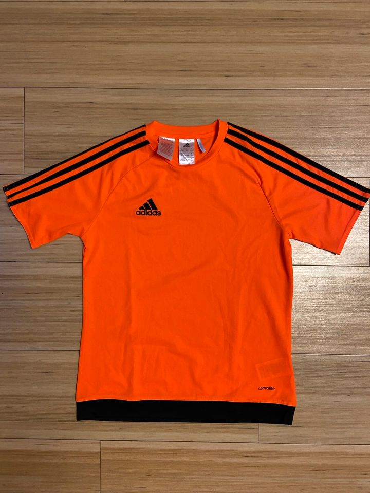 Adidas T-Shirt, Sportswear, neonorange, Gr. 164, climalite in Leipzig