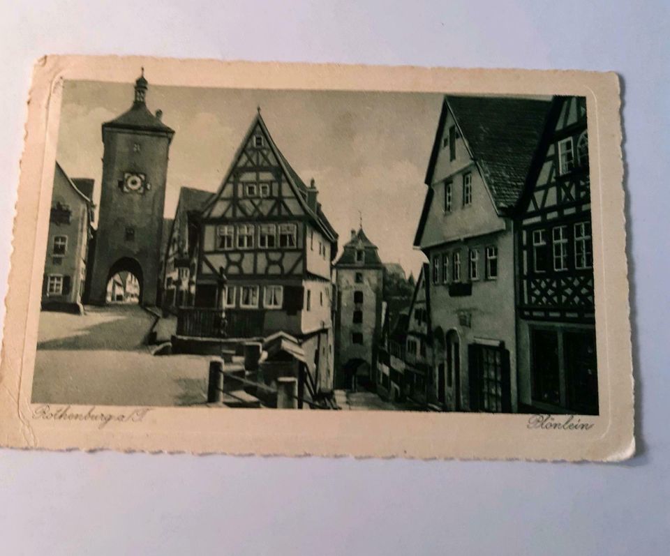 Postkarte von 1933 Rothenburg auf der Tauber/Plönlein in Zülpich