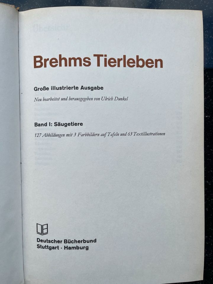 Brehms Tierleben Band 1+2 Vögel Säugetiere in Berlin