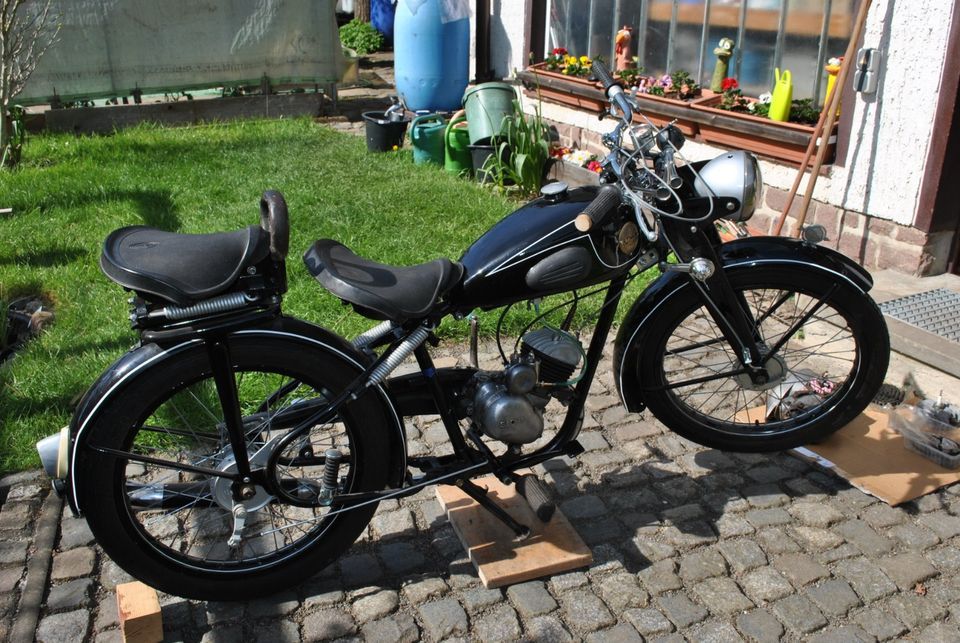 Motorrad Oldtimer Miele M50K Baujahr 1951 in Hainichen