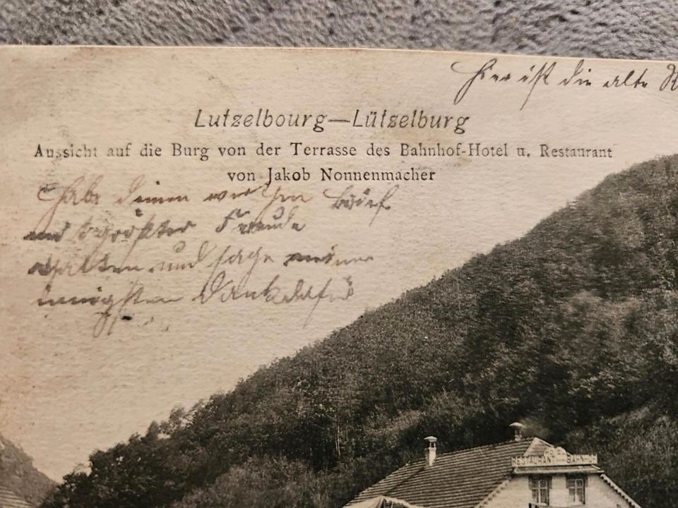 Alte Postkarte Ansichtskarte Von Lutzelbourg- Lützeburg Bahnhofho in Weiden (Oberpfalz)