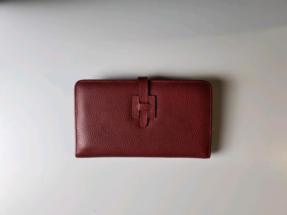 Damen Portemonnaie Echt Leder wallet Brieftasche Geldbörse Etui in Düsseldorf