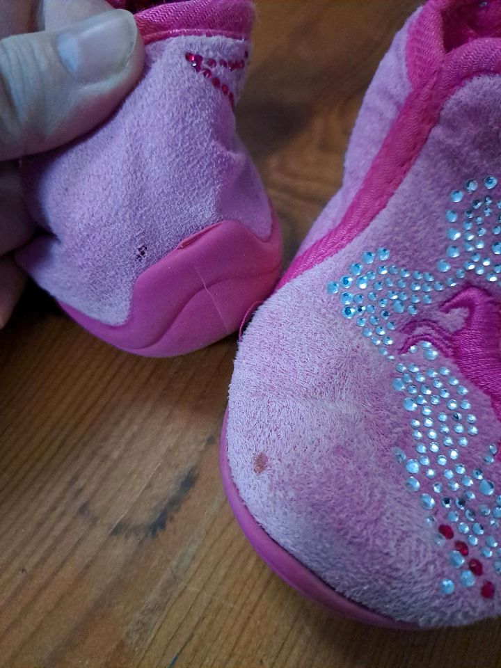 Hausschuhe Rosa Pink Glitzersteine Einhorn Pferd 23 Teddyshoes in Hamburg