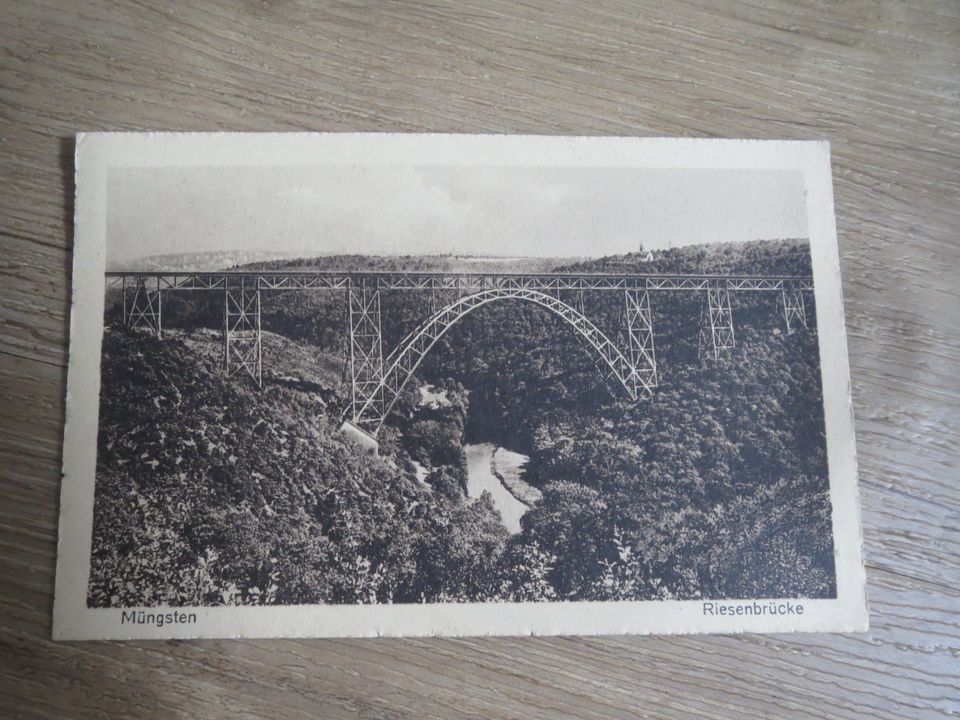 Alte Ansichtskarte - Müngsten " Riesenbrücke :-) " - Original in Radevormwald