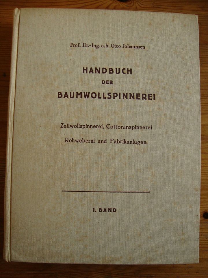 Otto Johannsen - Handbuch der Baumwollspinnerei - 1948 - Band 1-4 in Bremen