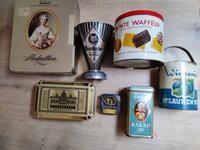 Konvolut Vintage Blechdosen Bahlsen Messbecher Werbung Nordrhein-Westfalen - Dörentrup Vorschau