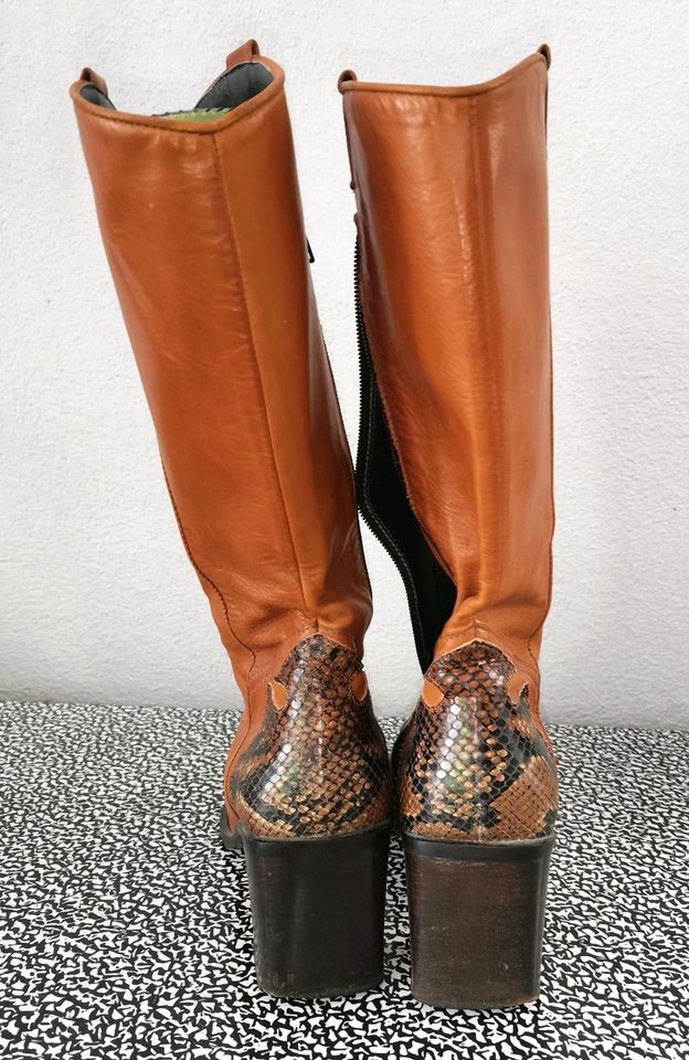 *ITALY*Designer Vintage Stiefel Lederstiefel Cowboystiefel 39 in Erding