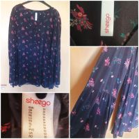 Bluse langarm Sheego schwarz mit Blumenprint Blütenprint  Gr. 52 Nordrhein-Westfalen - Heimbach Vorschau